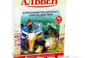 Pokyny pro použití albenu pro králíky, dávkování a analogy produktu